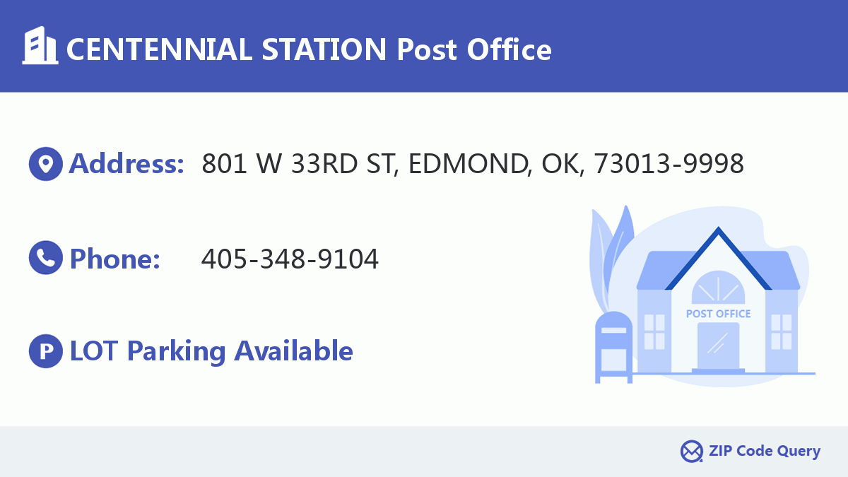 Post Office:CENTENNIAL STATION