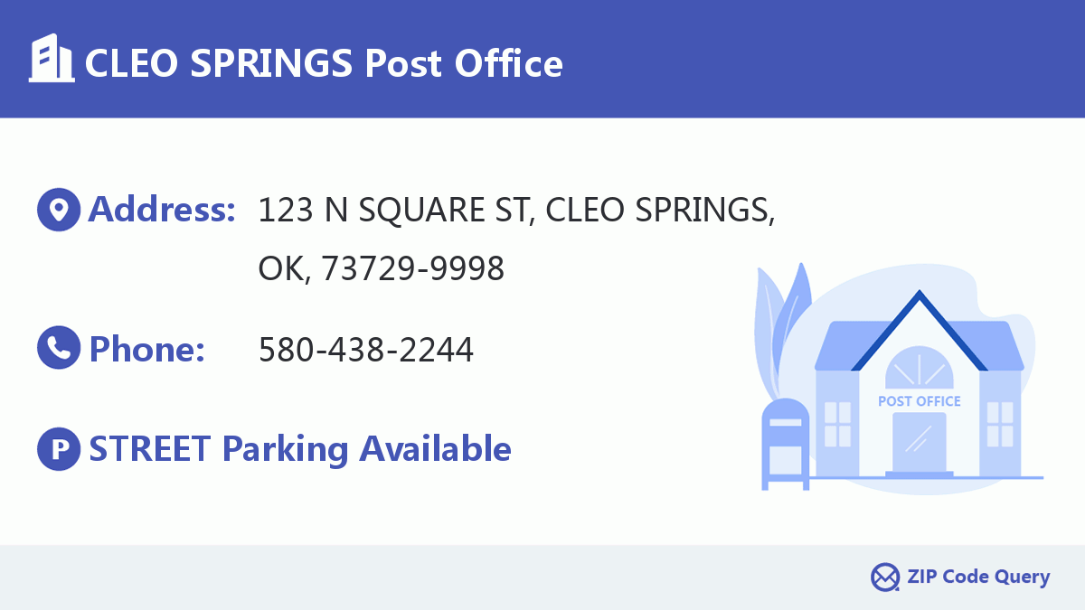 Post Office:CLEO SPRINGS