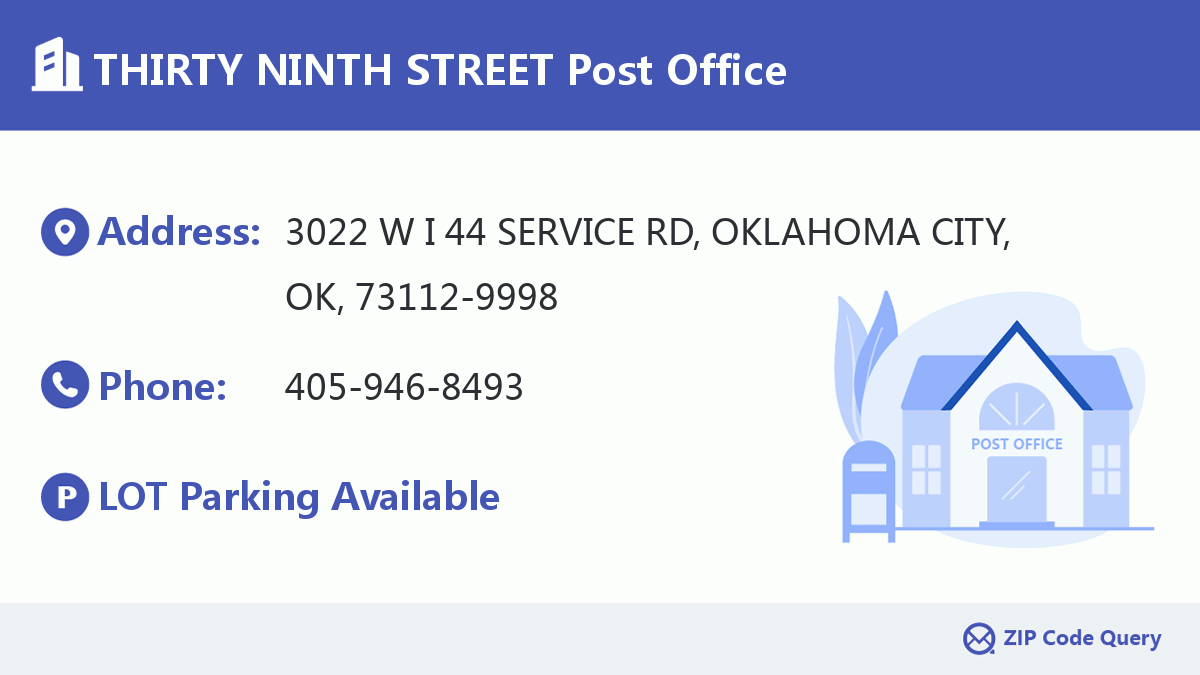 Post Office:THIRTY NINTH STREET